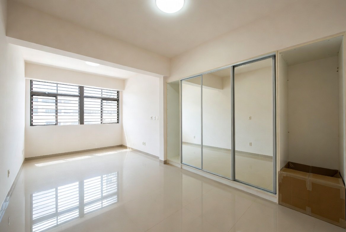 Empty apartment, fresh start clean